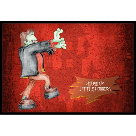 Micasa 36 x 24 in. Little House of Horrors with Frankenstein Halloween Doormat MI55261